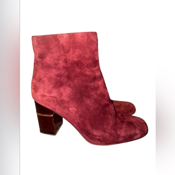 Enzo Angiolini Ginette suede boots Color Maroon Size 8 - Picture 3 of 8